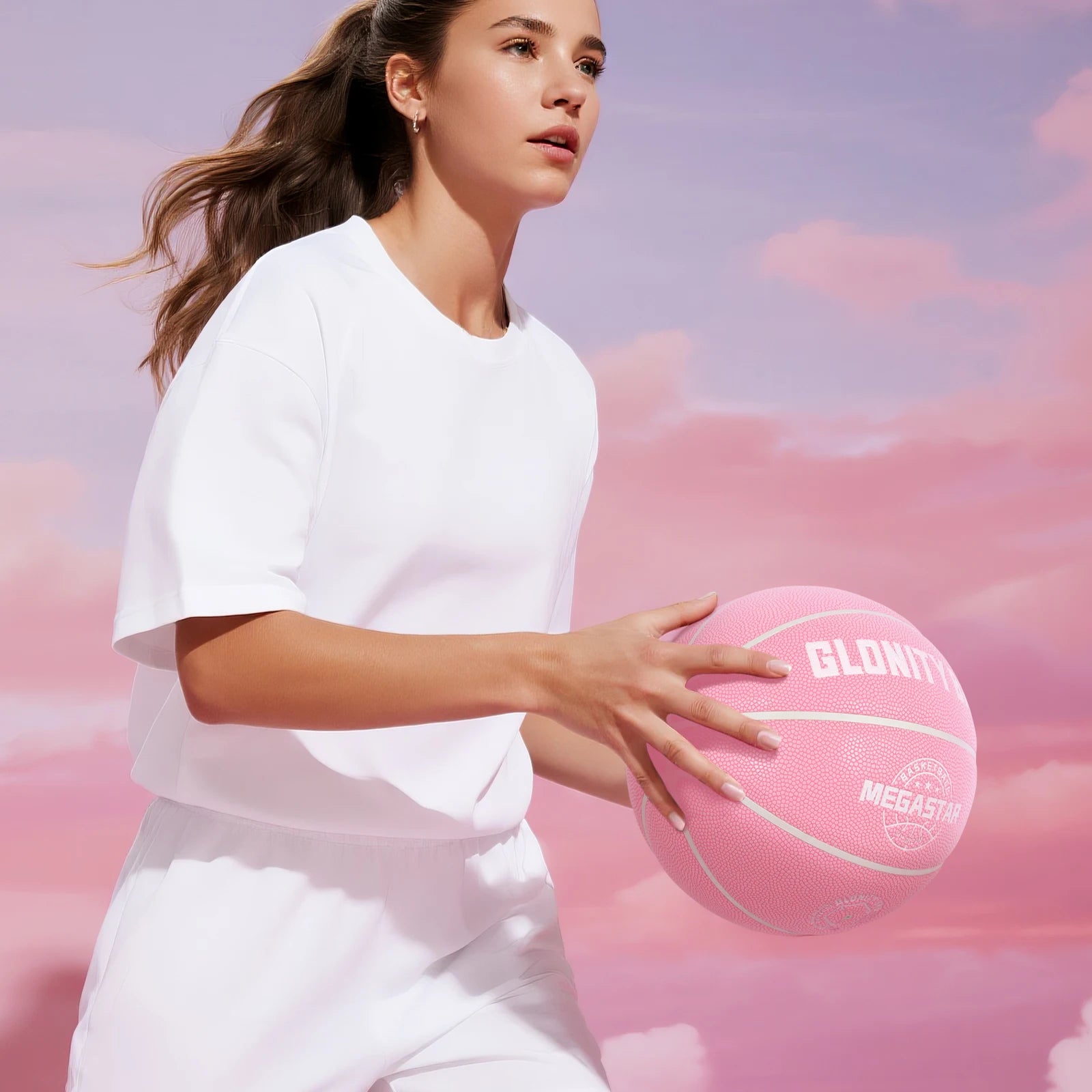 Women's Basketball Size 5,6,7 Pink Official Competition Child Basketball Indoor Outdoor Standard Ball PU Non-slip Wear-resistant
